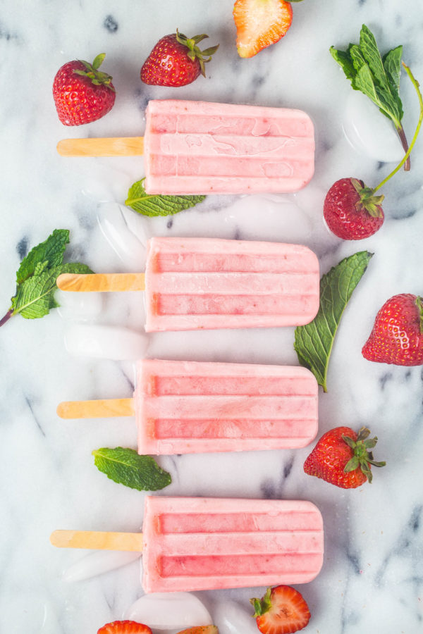 Strawberry Lemonade Popsicles