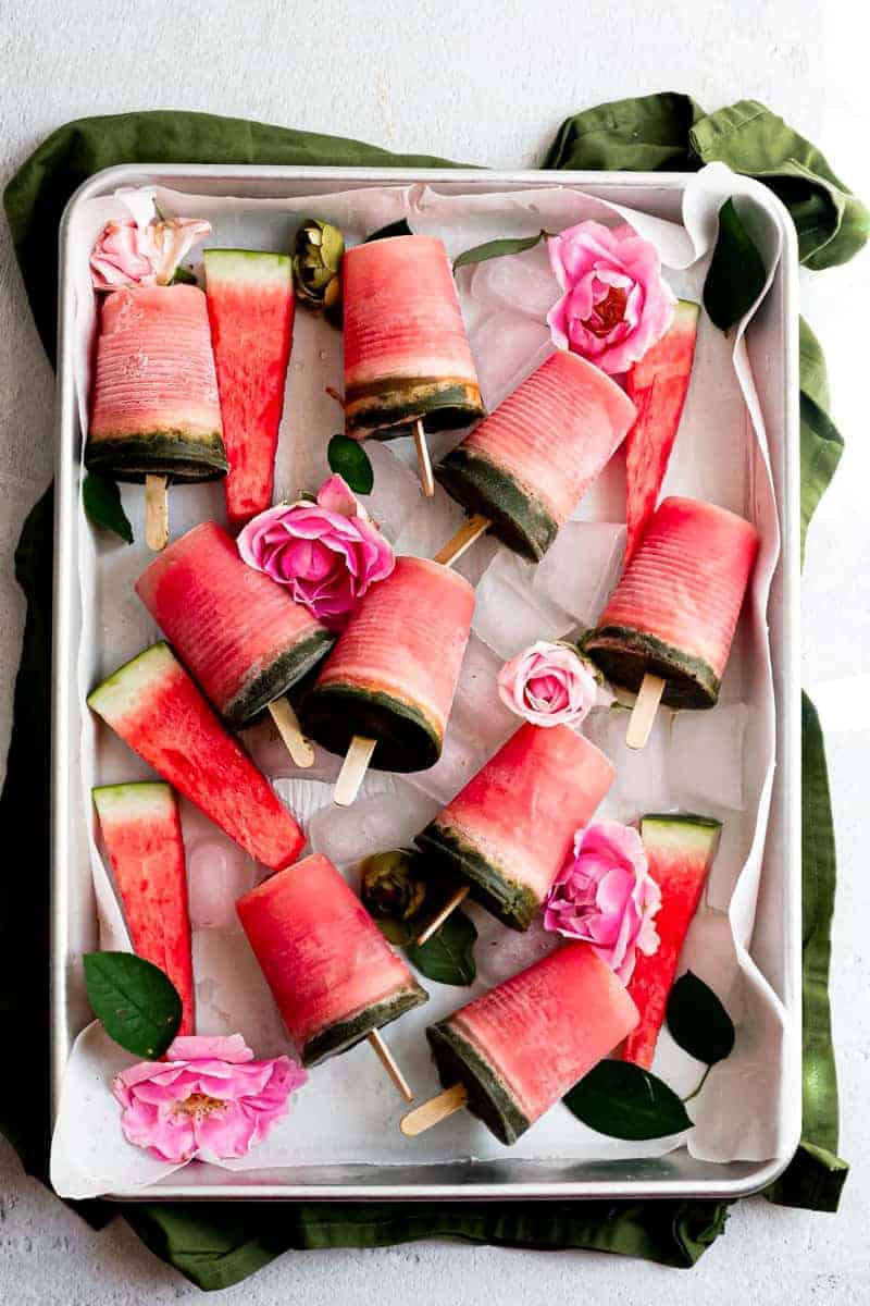 Watermelon Mint Popsicles