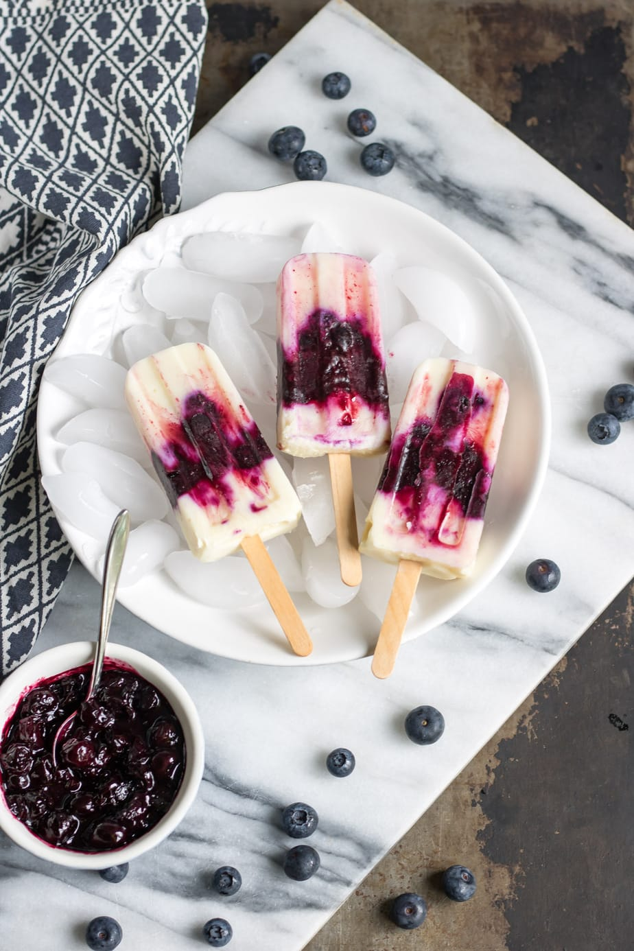 Berry Yogurt Swirl Popsicles