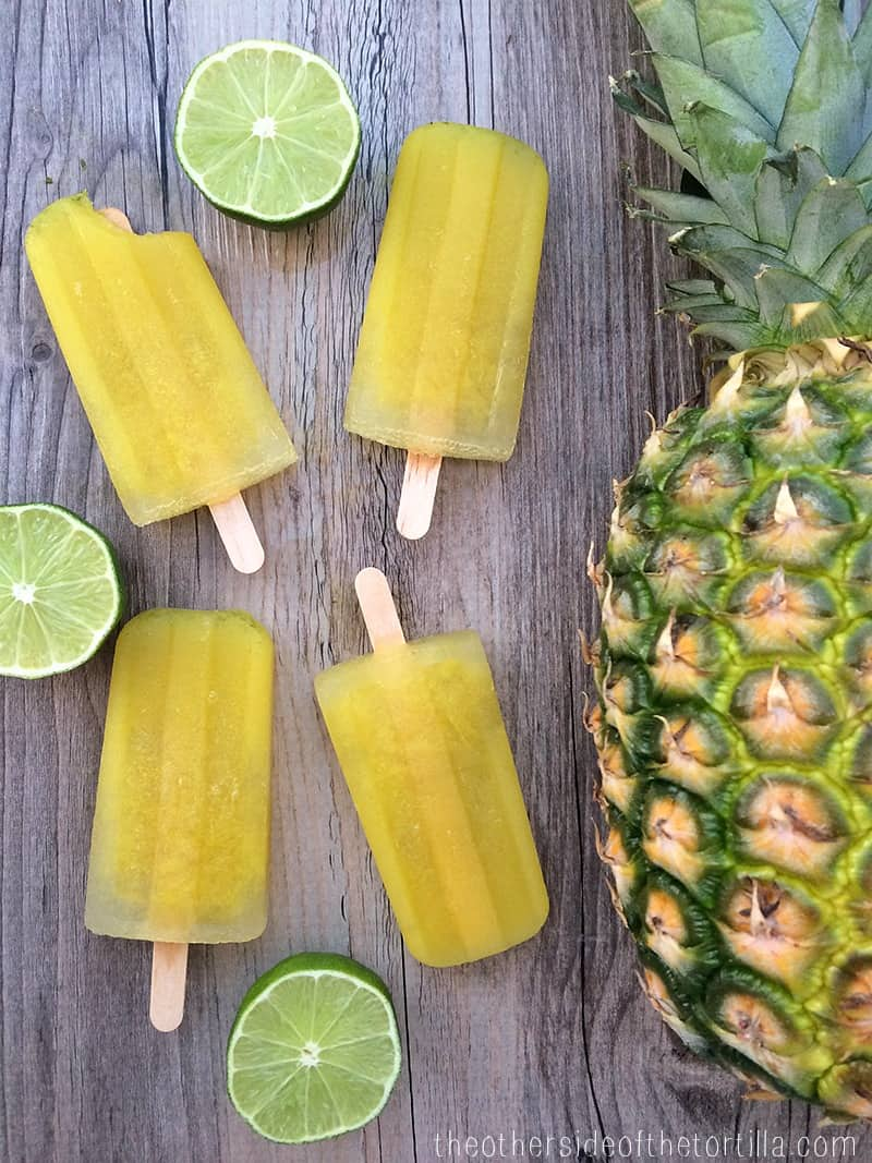 Pineapple Lime Popsicles