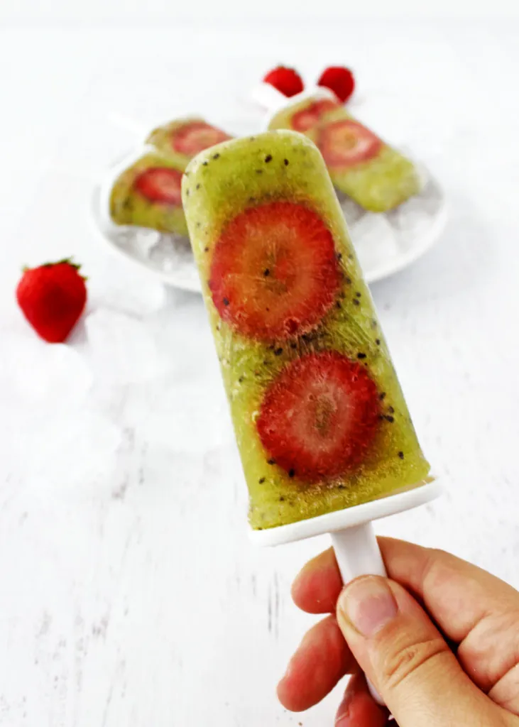 Kiwi Strawberry Popsicles
