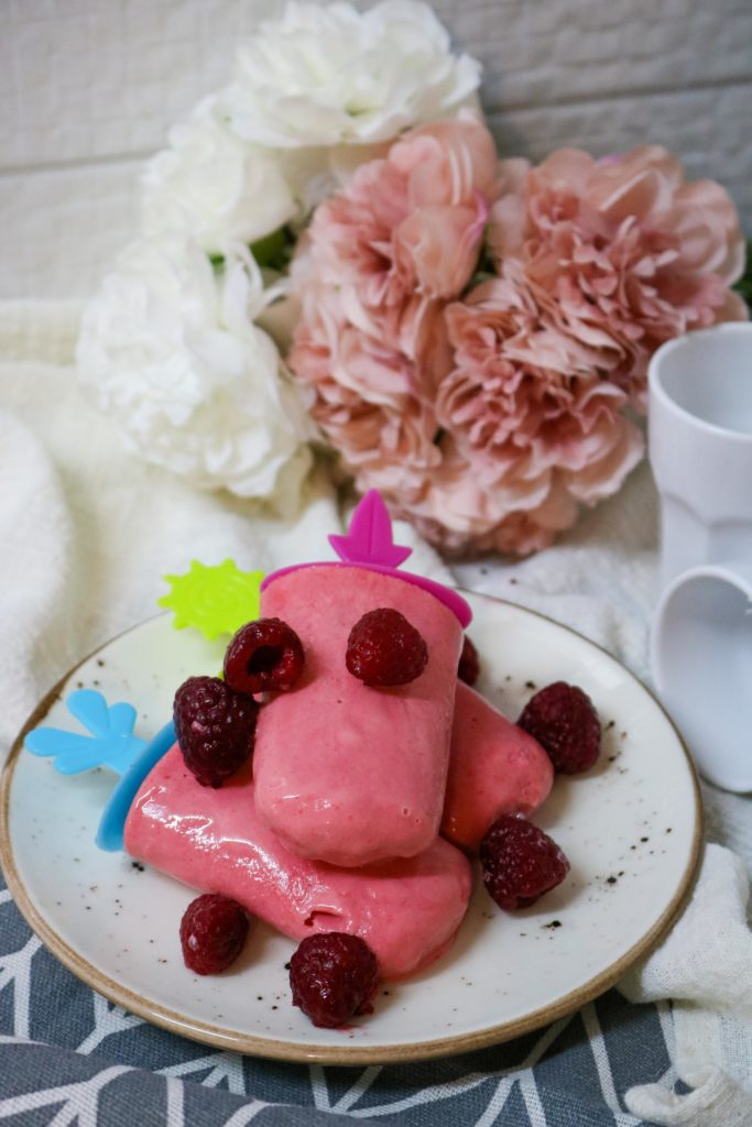 Raspberry Peach Popsicles