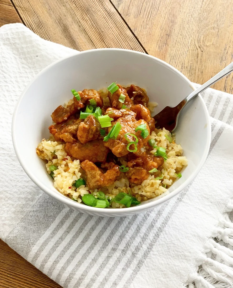 Mandarin Orange Chicken with Fried Rice