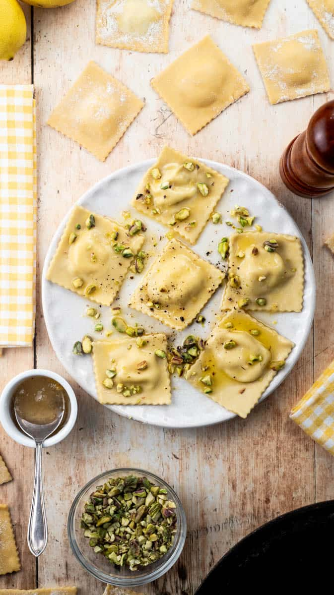 Ricotta & Lemon Ravioli with Butter Sauce