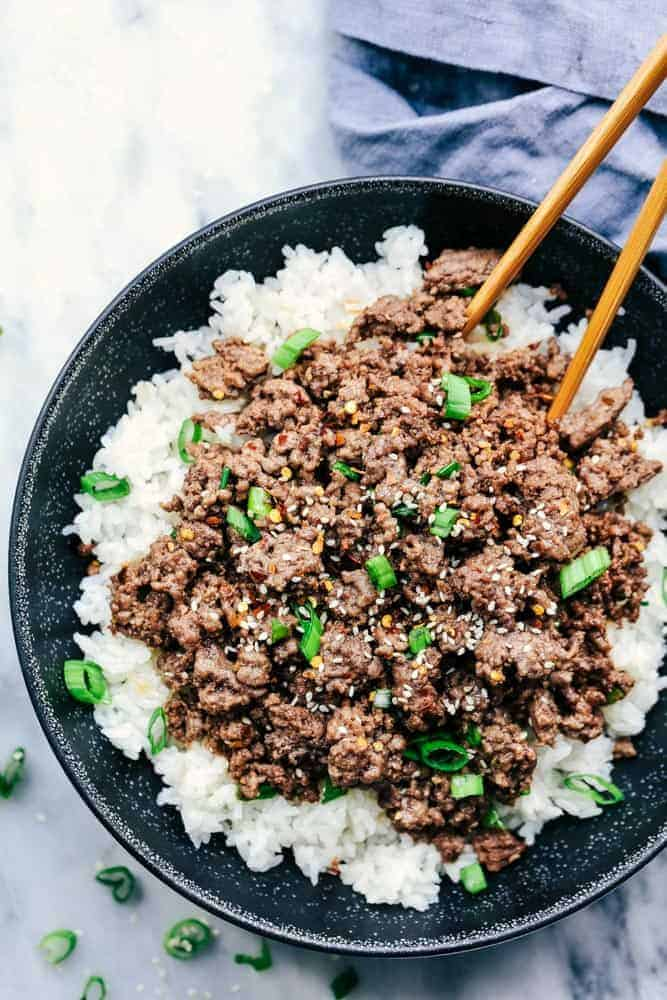 Korean Ground Beef Bowls