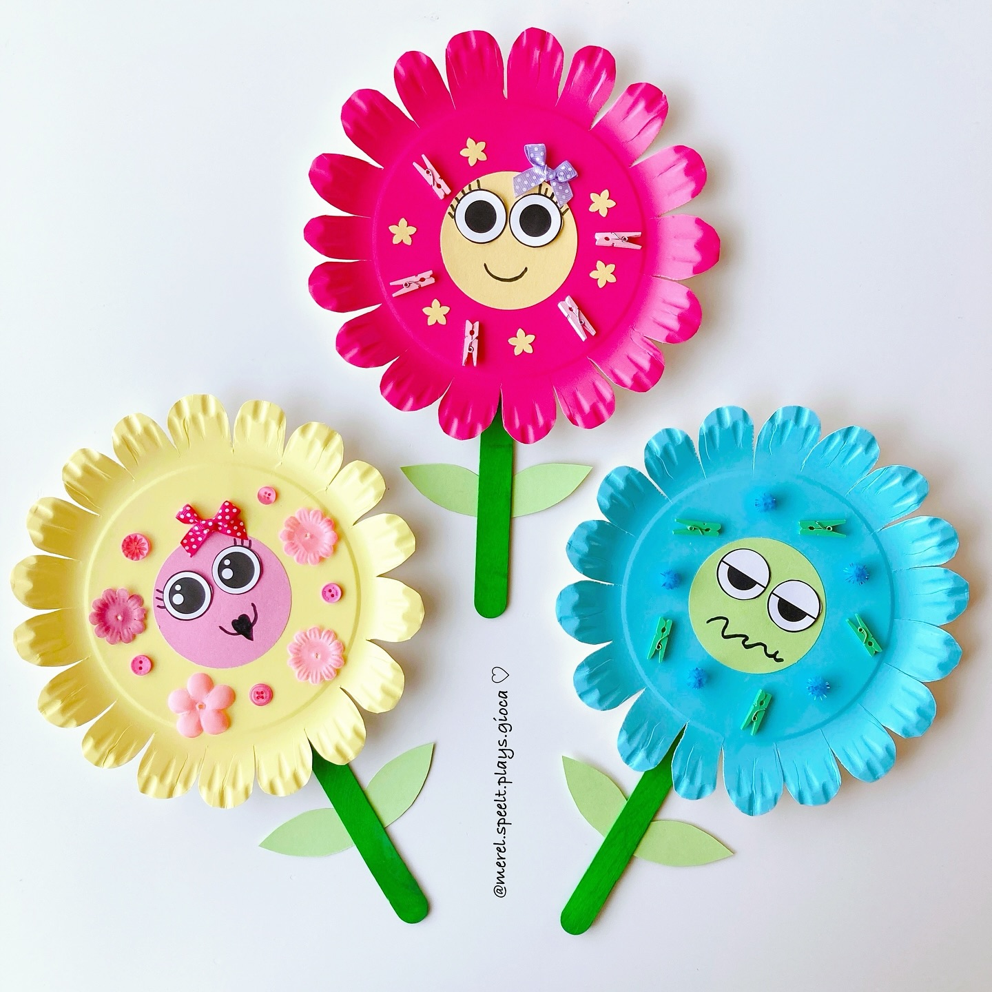 Paper Plate Flower Crafts