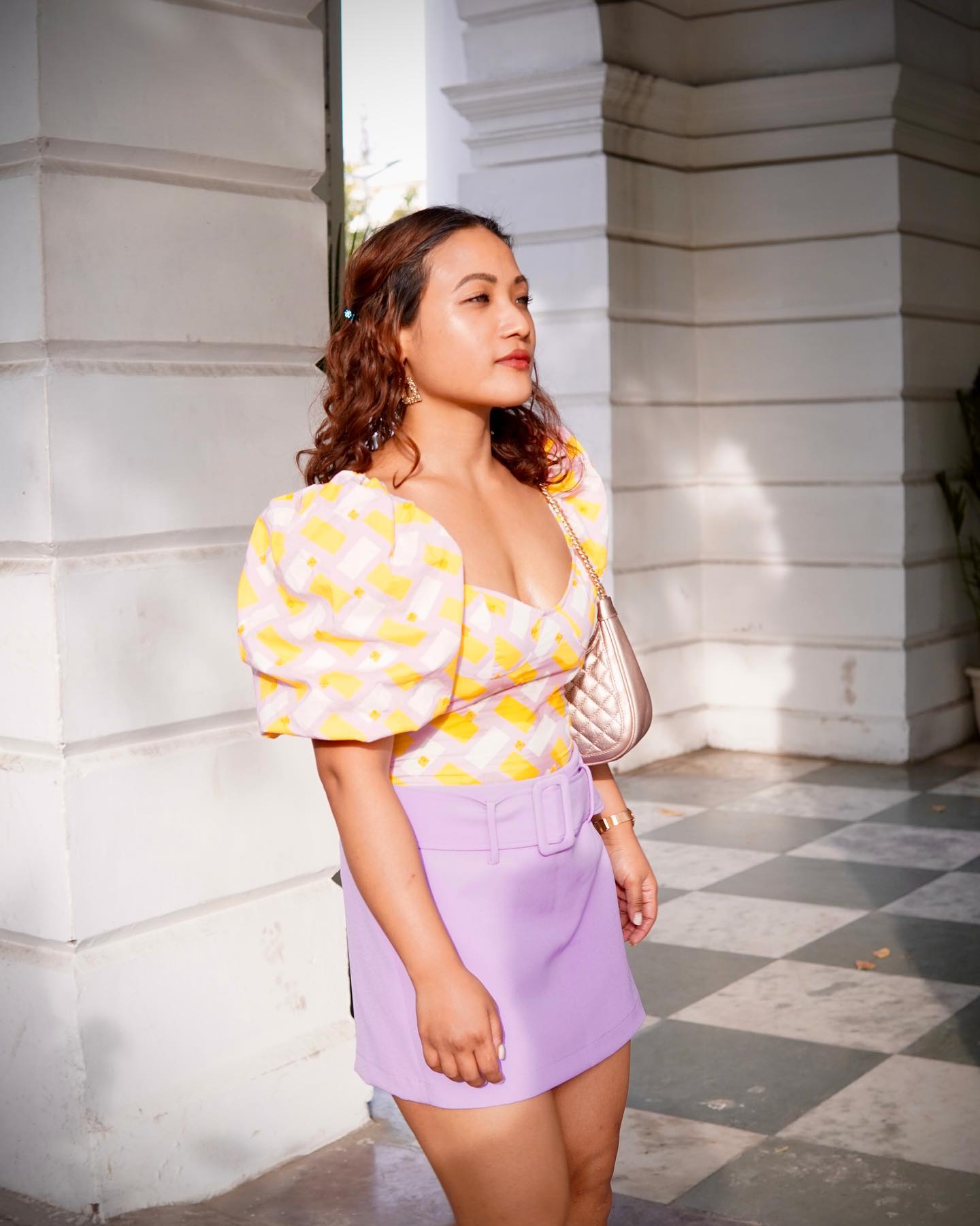 Stylish Two-Piece Dress with Puffy Dress