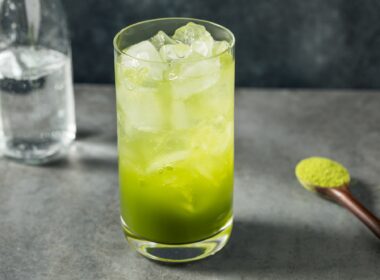 Refreshing Cold Matcha Soda Cocktail