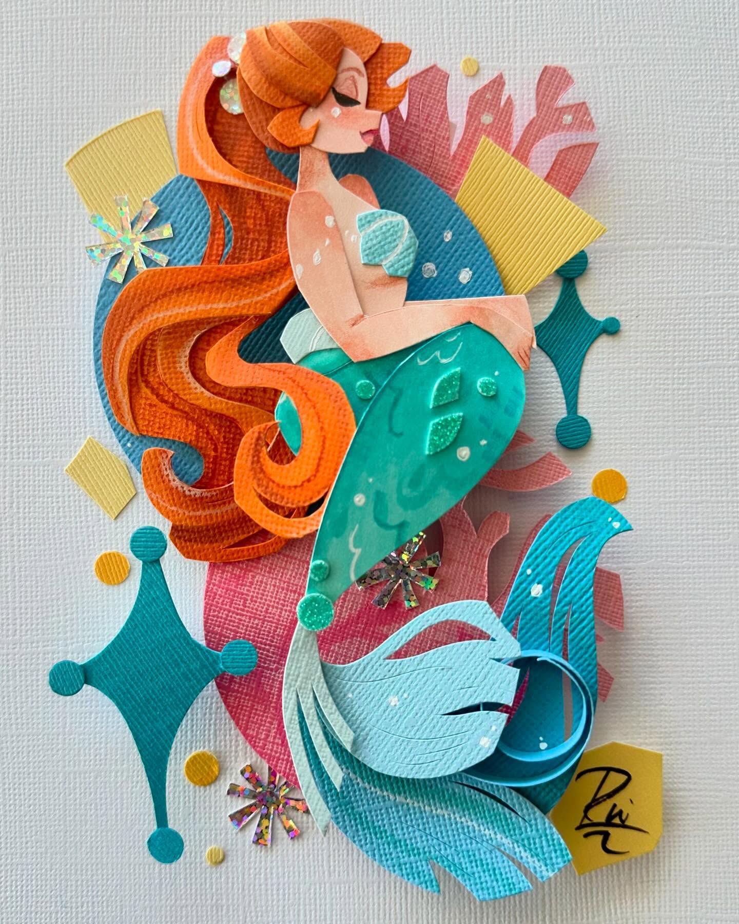 Redhead Paper Mermaid