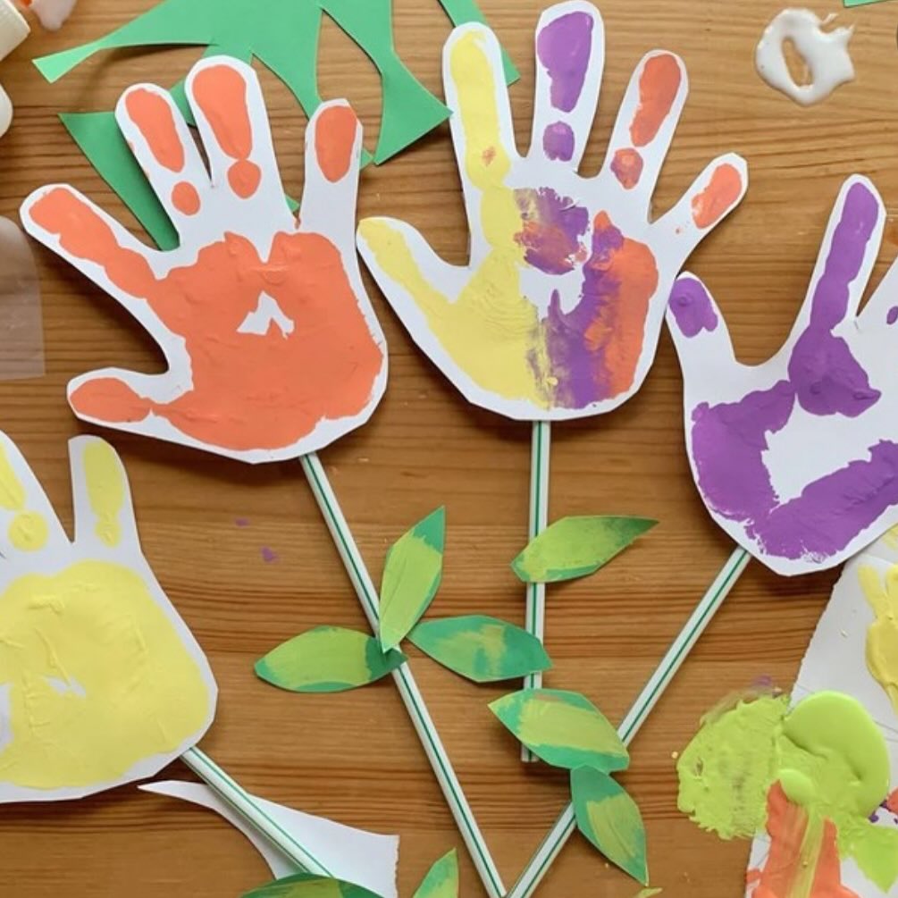 Handprint Flowers Craft