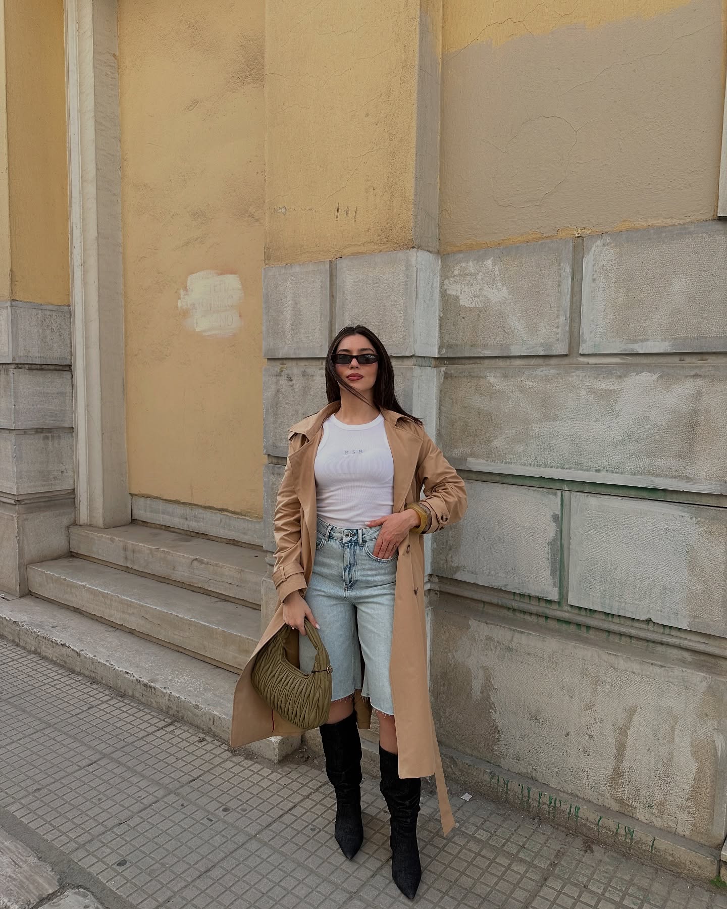 Trench Coat With Jorts