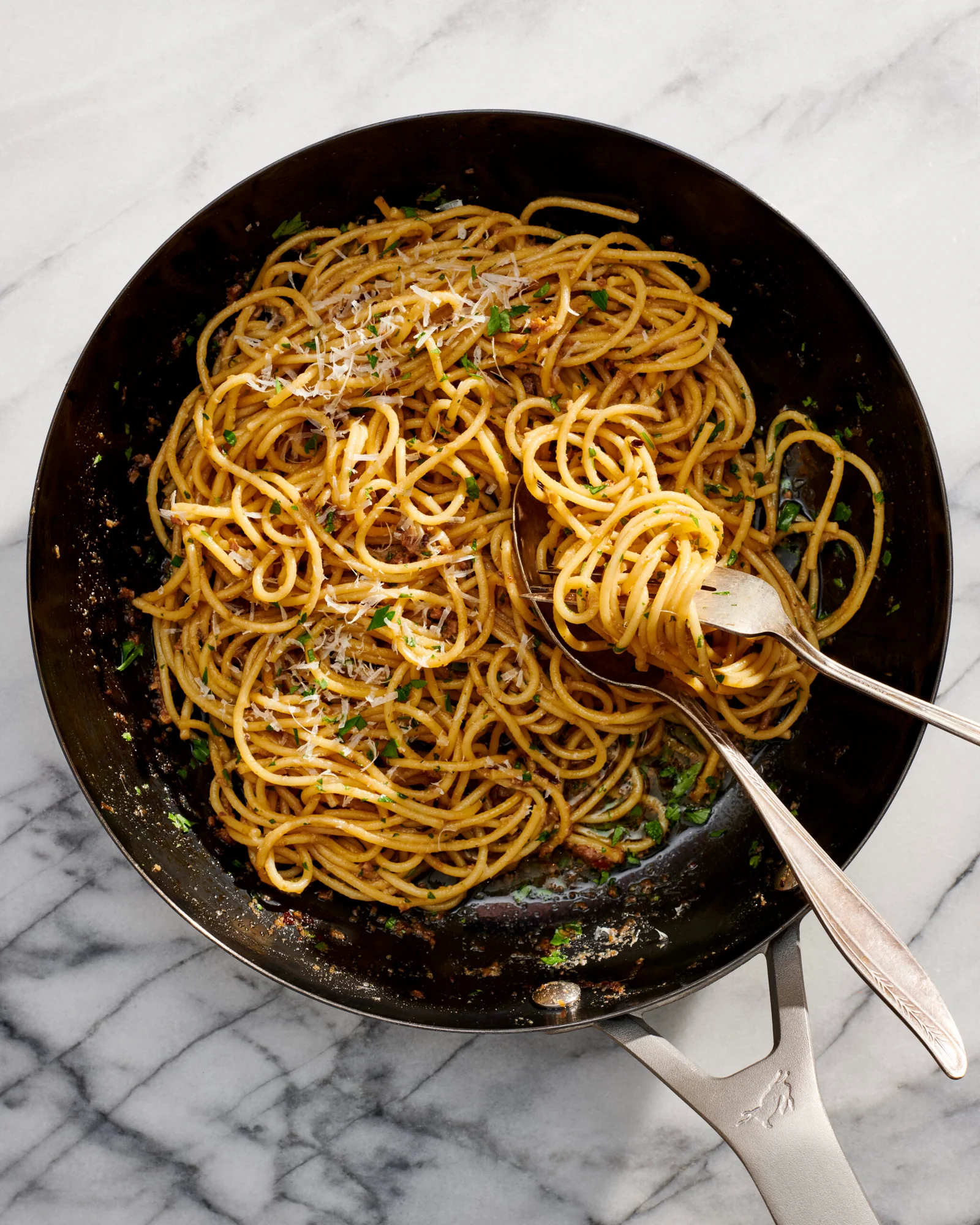 Anchovy and Garlic Spaghetti