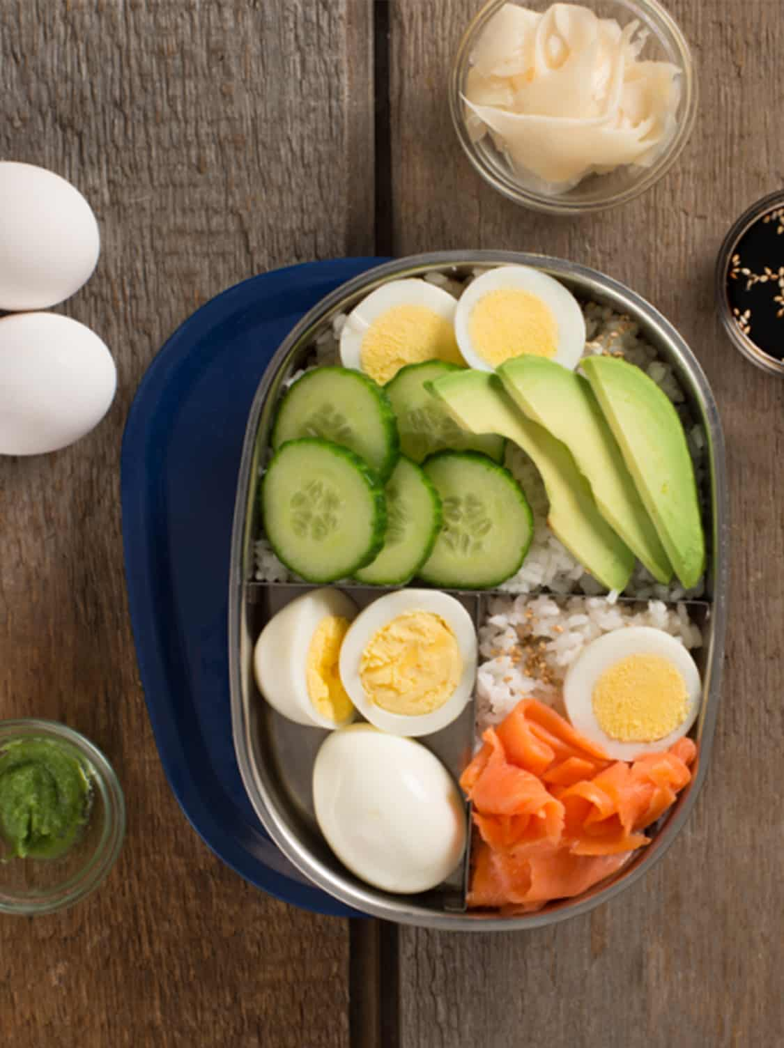 Hard-Boiled Egg Bento