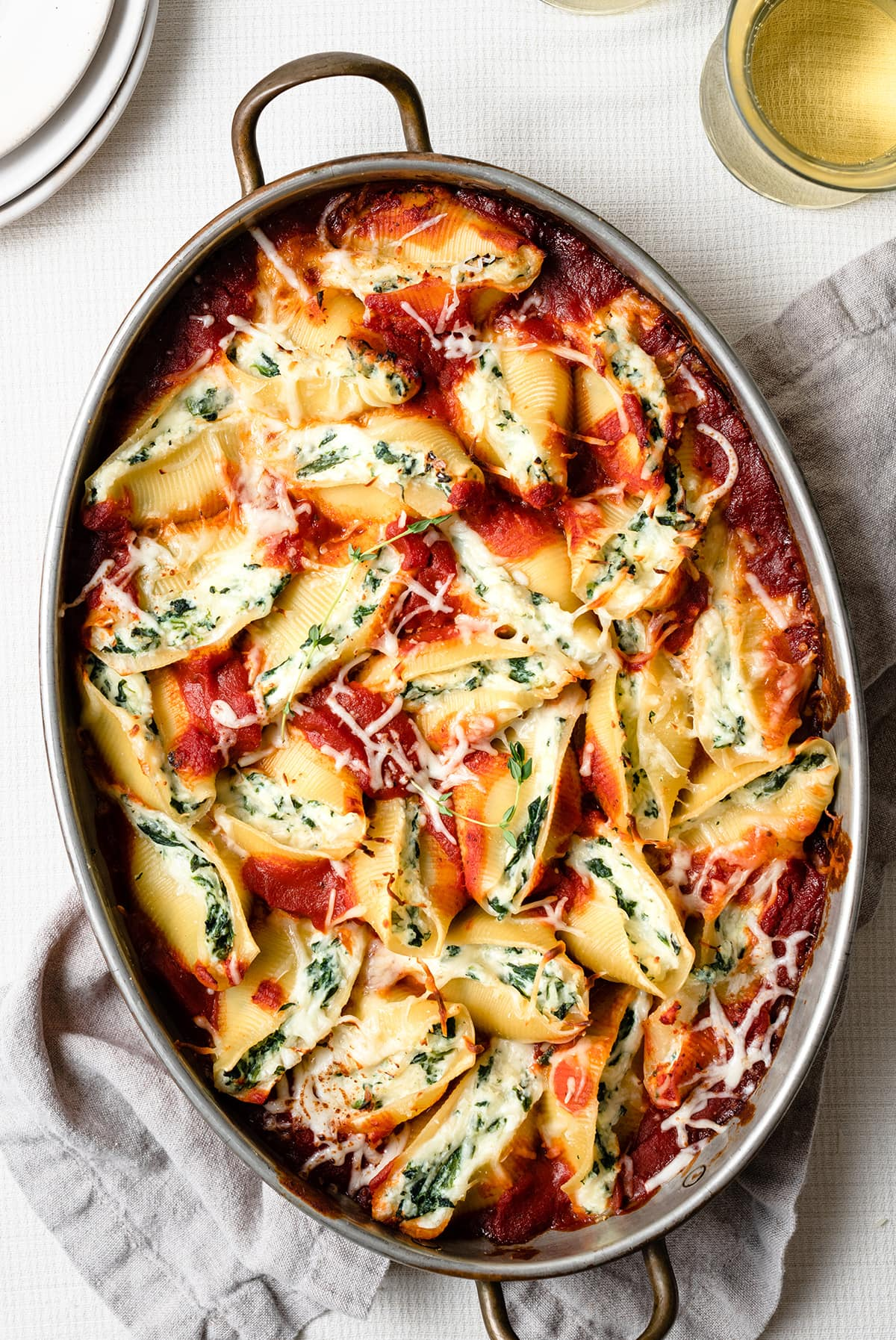 Cheese and Spinach Stuffed Pasta Shells