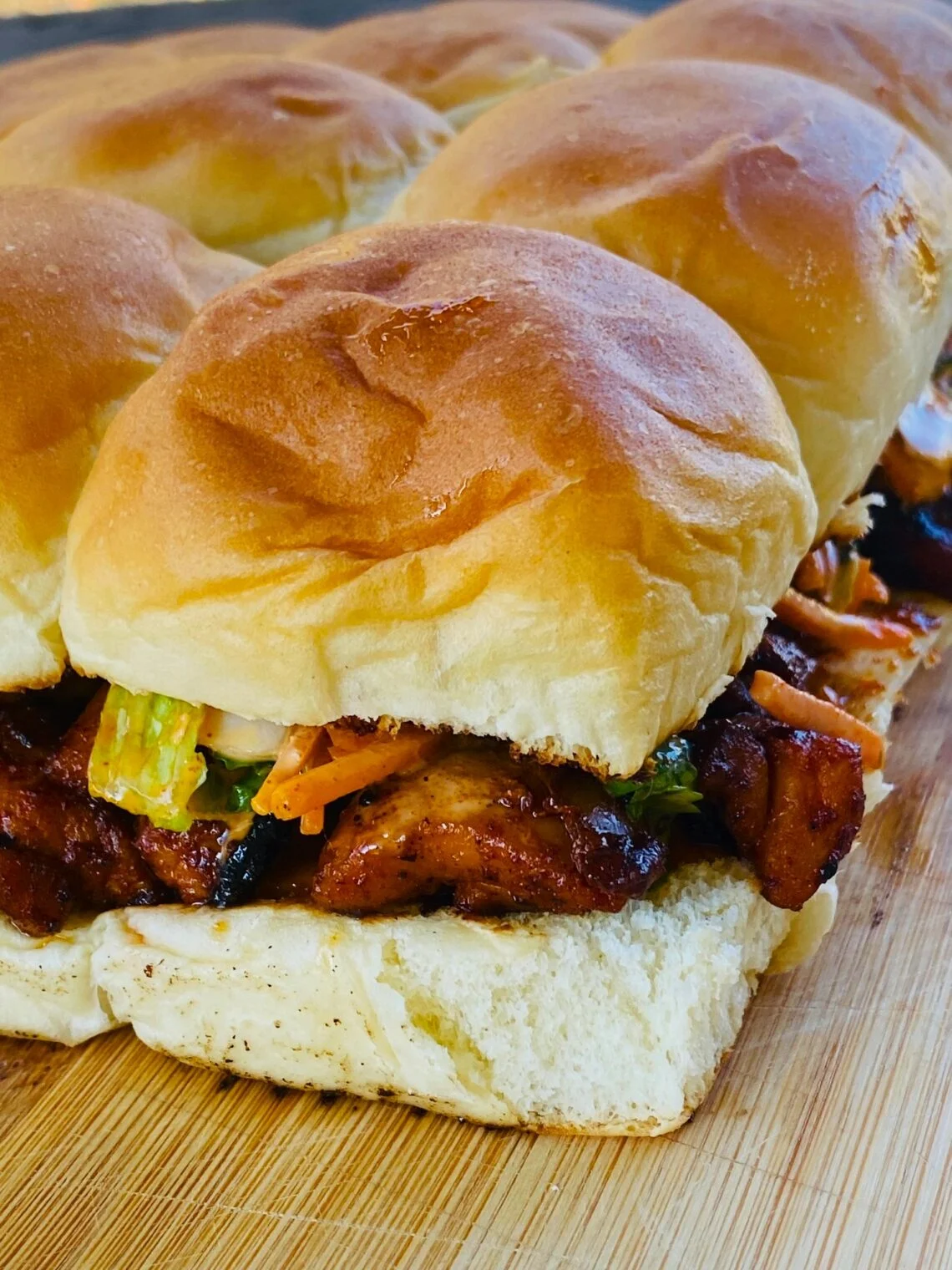 Blackstone BBQ Chicken Sliders