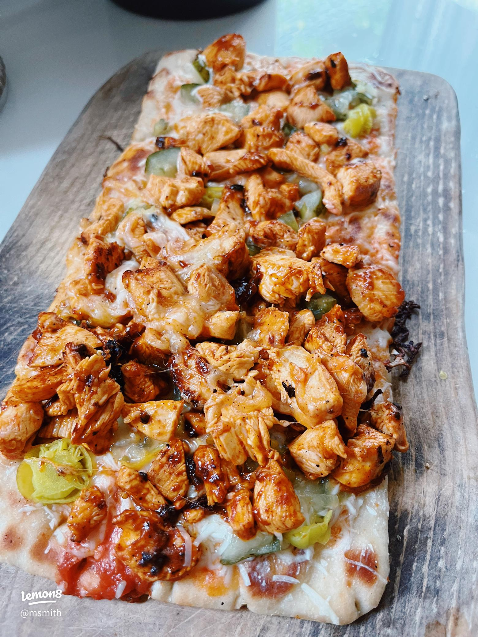 Blackstone Buffalo Chicken Flatbreads