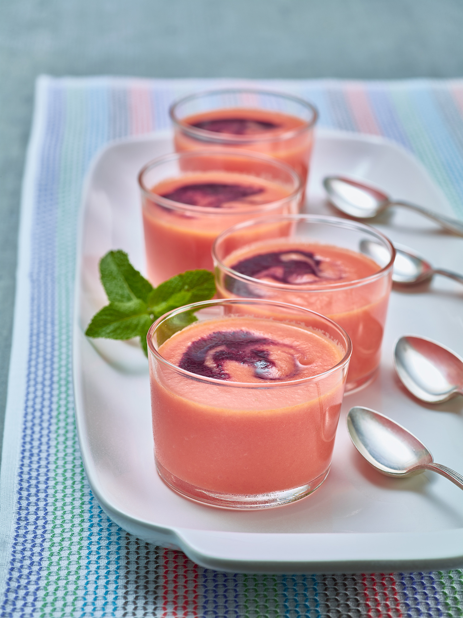 Chilled Melon Soup Shooters