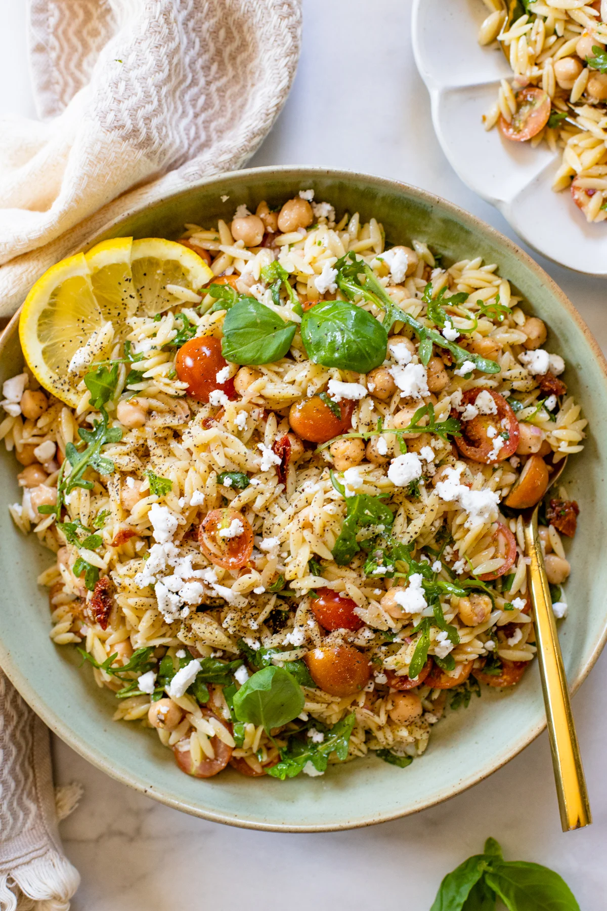 Lemon Basil Orzo Salad